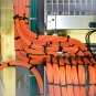 Orange cable wires