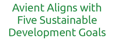 Avient Aligns with Five Sustainable Development Goals 